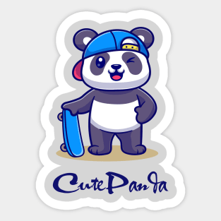 panda kid lover Sticker